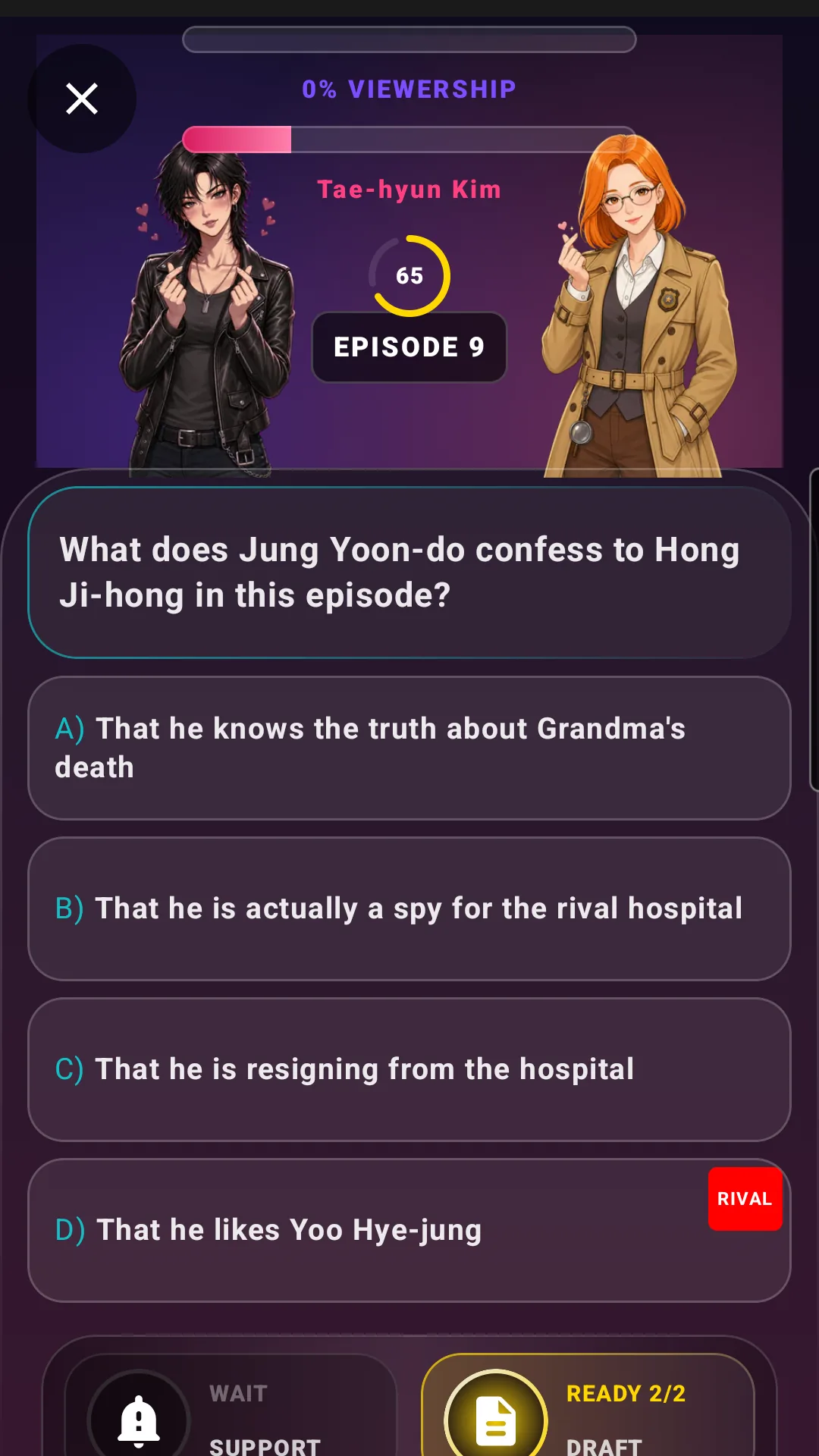 K-Drama Director trivia drafting challenge with actors and four possible answers